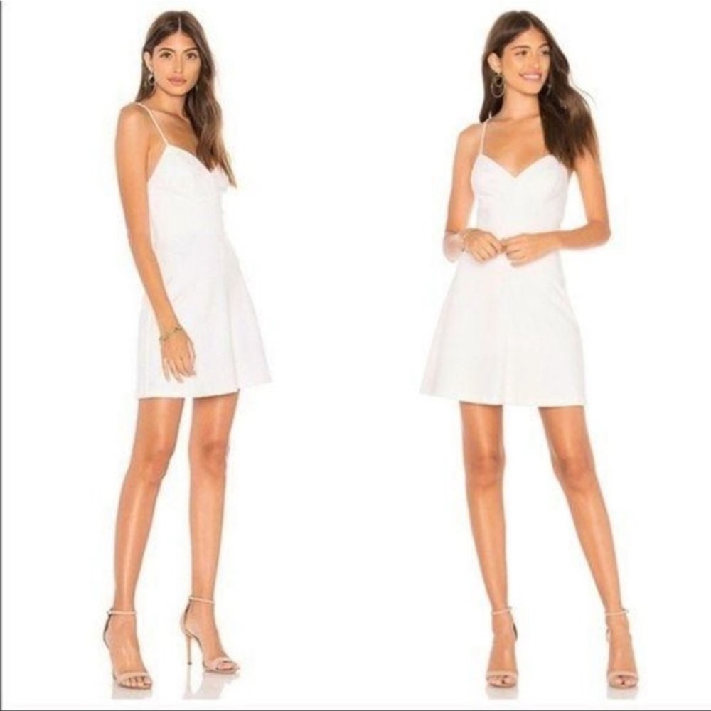 Amanda Uprichard White Toni Mini Dress